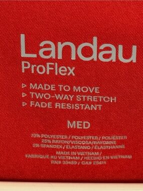 Landau ProFlex Scrub Top and Pants Set - Bright Red